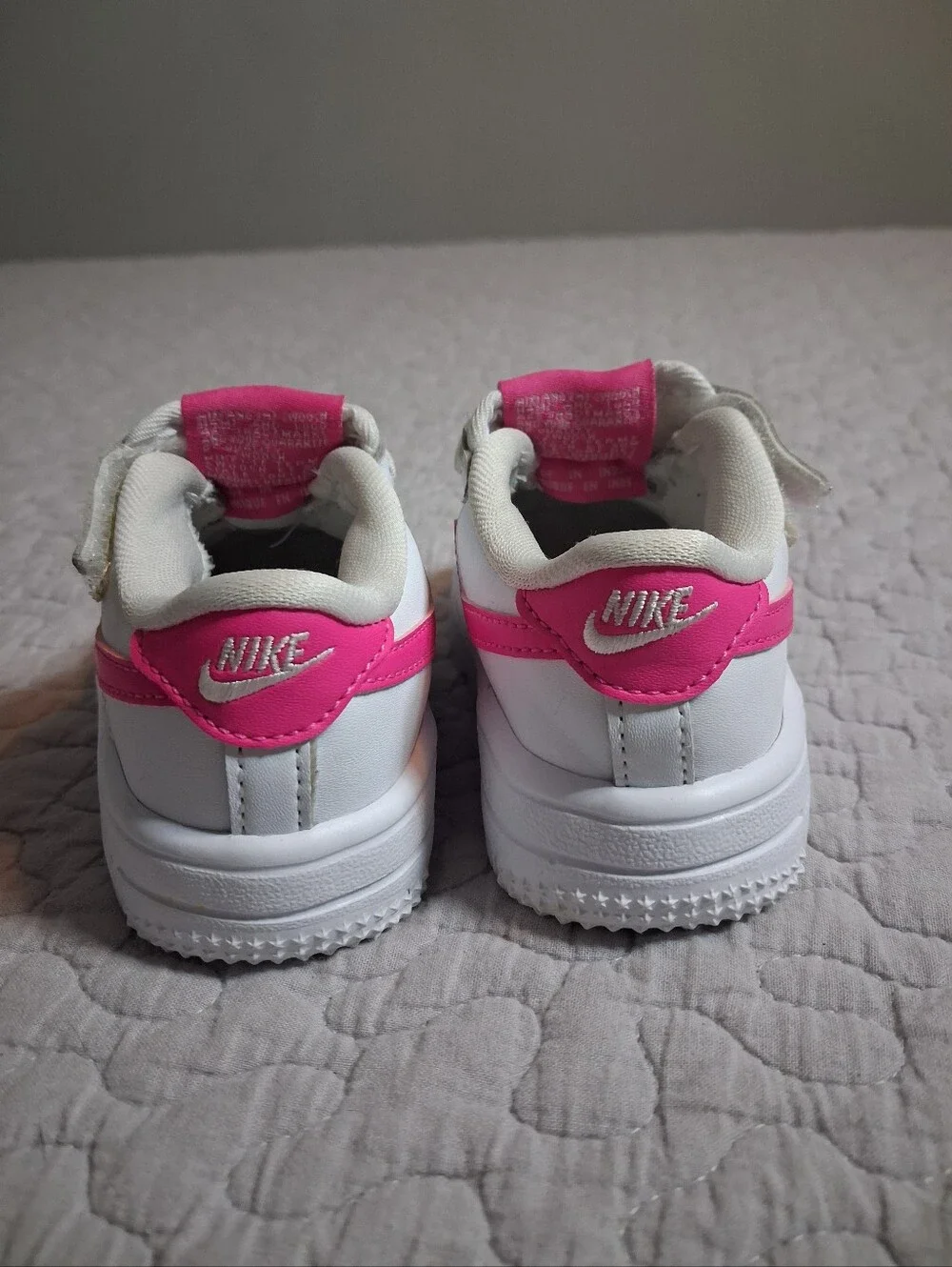 Nike Air Force 1 Crib Shoes Toddler Girls Pink White Size 5C